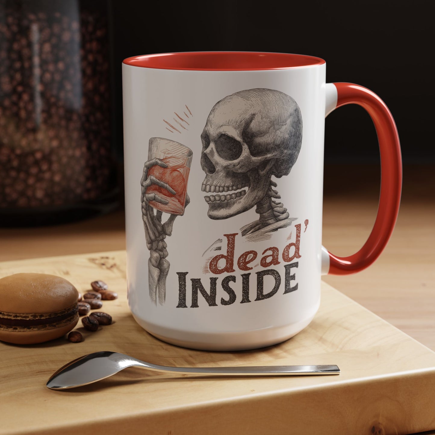 Mug - Dark Humor Funny Quote Dead Inside Halloween Emo Goth (15 oz)